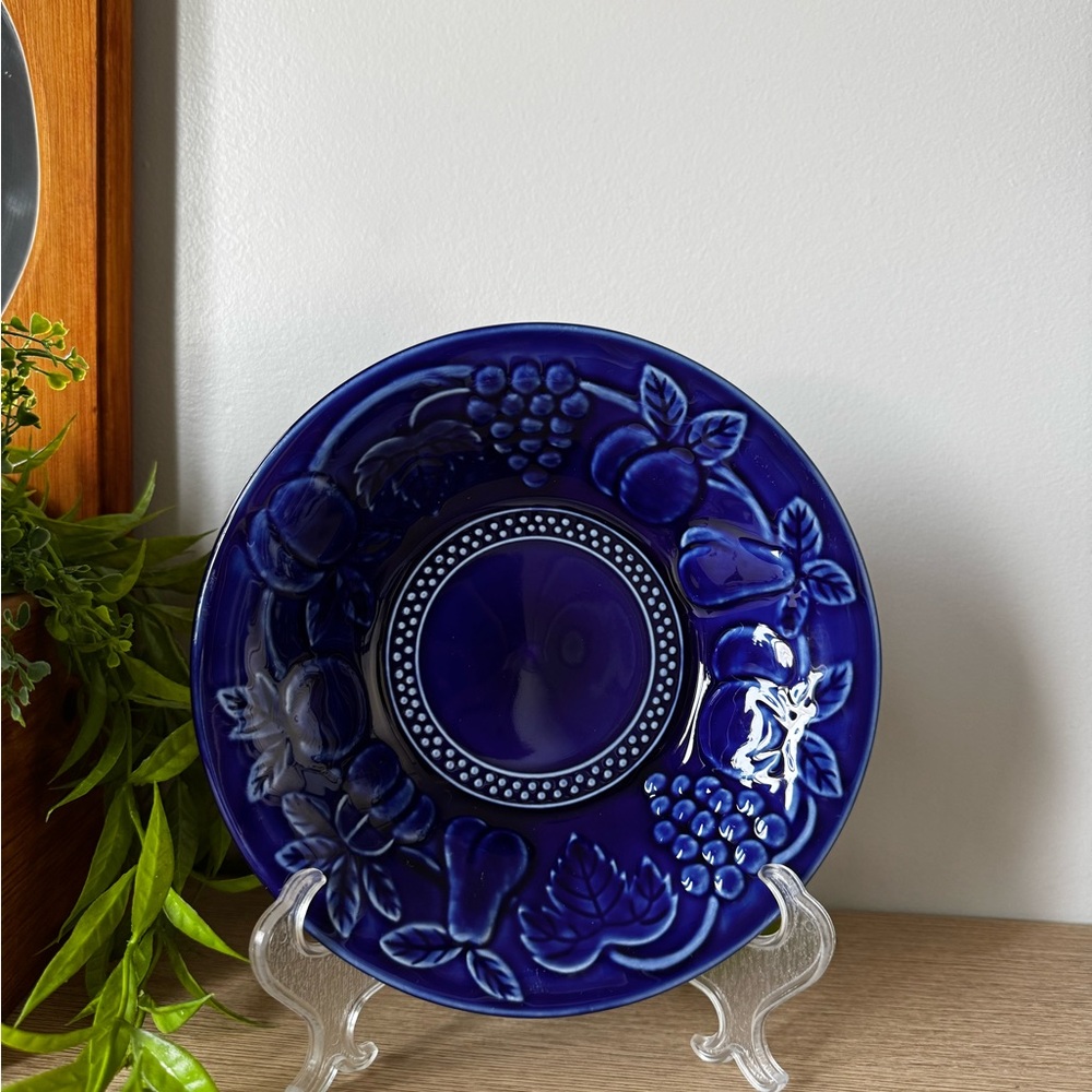 Blue Ceramic Fruit Bowl